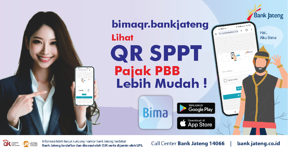 Dapatkan Kode QR Pajak PBB Melalui Qr Bima Bank Jateng.